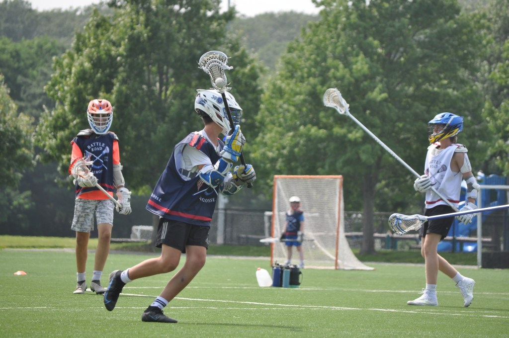 Player running with the ball