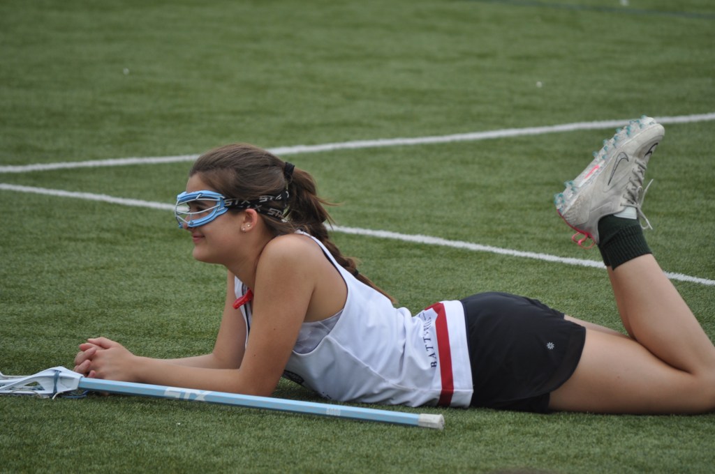 Players resting on the turf